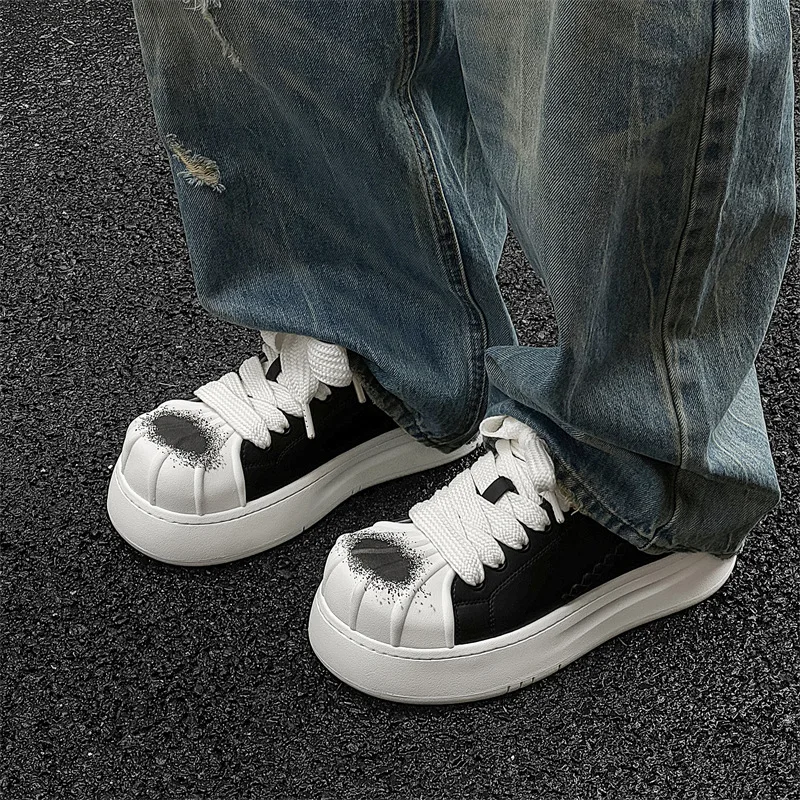 Unisex Sneakers Women Shoes for Men Tennis Vintage Y2K Quality Dirty Leather Punk Skateboard Shoes Couple Sports Casual Shoes