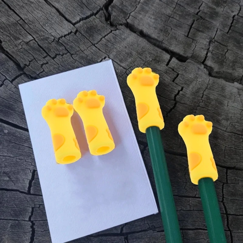 3 Pieces Paw Pencil Anti-Chewing Silicone Pencil for Kid