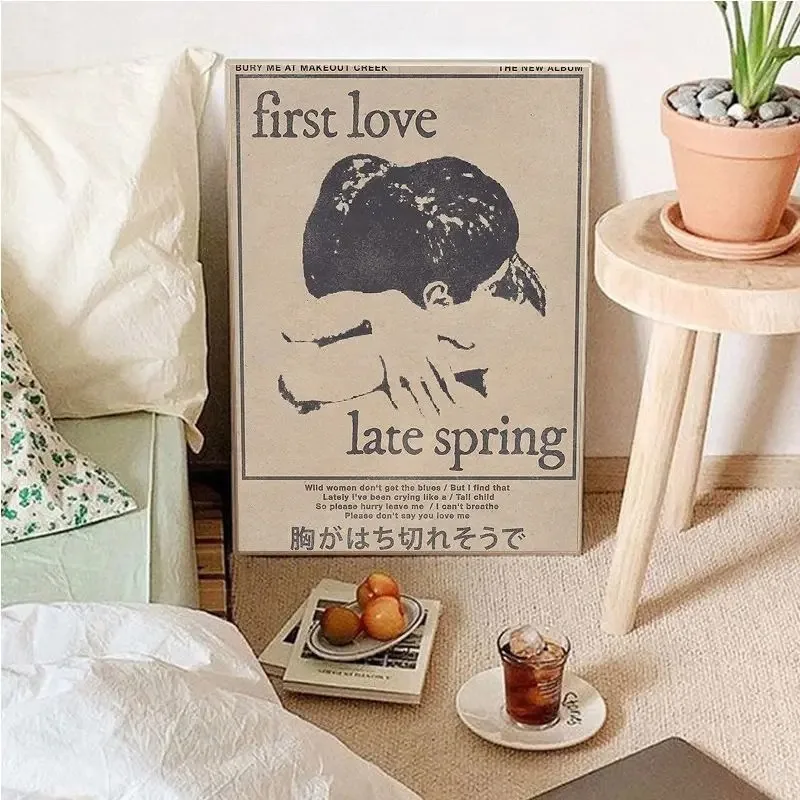 Classic Movie First Love Late Spring Mitski Poster Print Canvas Painting Wall Art Picture Living Room Home Bedroom Bar Decor