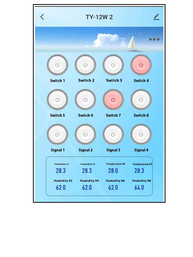 Tuya Smart 8 قنوات للتحكم عن بعد في مستوى المياه ومستشعر درجة الحرارة/الرطوبة ذو 4 مناطق مع تطبيق الهاتف + دعم مكبر الصوت الذكي #4