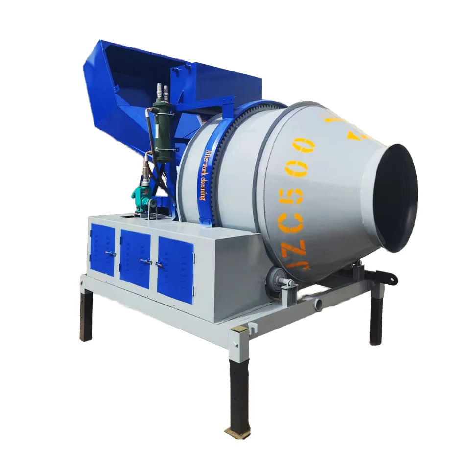New Electric Concrete Mixer 330L  500l Self Loading Concrete Mixer Mobile Concrete Mixer for Construction