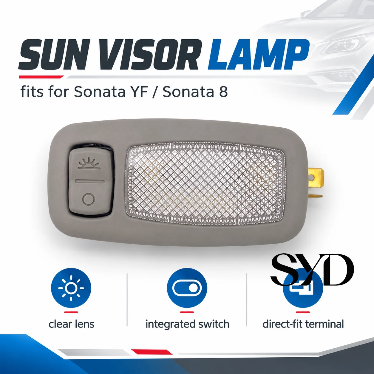 928913S000TX 928923S000TX Car Sun Visor Vanity Light Makeup Mirror Lamp Replacement Parts For Hyundai Sonata YF Sonata 8