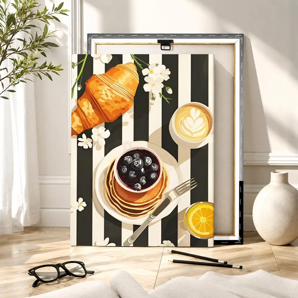 Vintage Kitchen Food Framed Wall Painting Ready to Hang Canvas Art Poster for Living Room Bedroom Home Decor Decals view 4