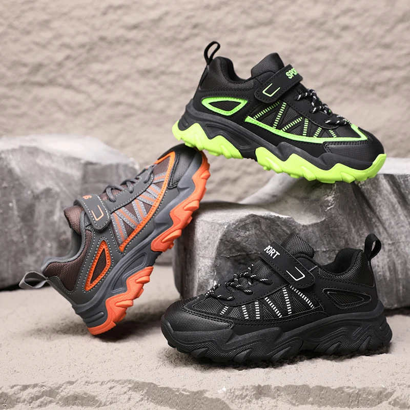 

Детская треккинговая обувь, дышащие вязаные походные кроссовки, уличные водные кроссовки на шнуровке, охотничьи тактические ботинки, болотная обувь