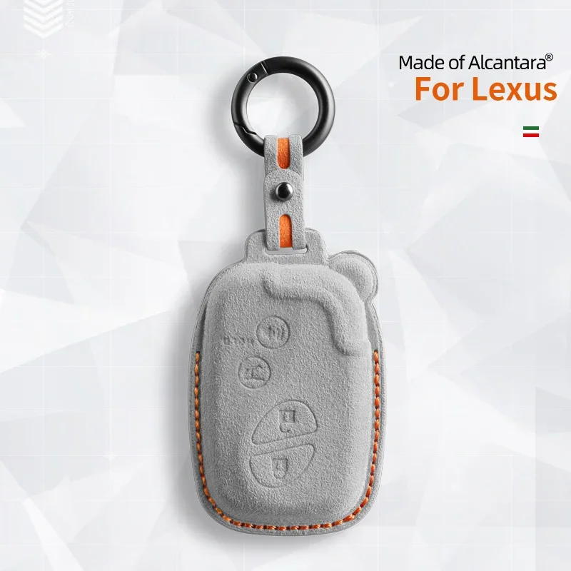 Alcantara Car Remote Key Case Cover Shell For Lexus GS430 ES350 GS350 LX570 IS350 RX350 IS250 4 Button Keychain Accessories