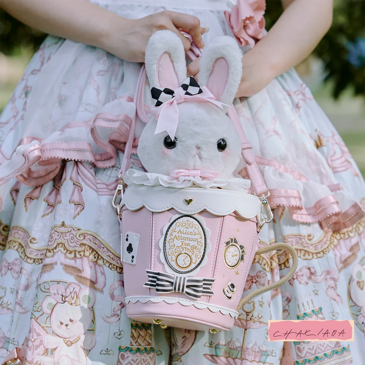 Japanese Original Lolita Cartoon Womes Bag Kawaii Plush Rabbit Messenger Bag Sweet Daily Casual Shoulder Bag JK Uniform Props