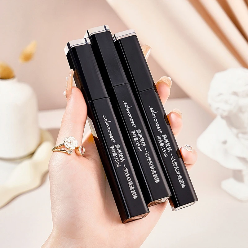 عصا تغطية للشعر الرمادي الفوري، خافي عيوب الجذر المؤقت يدوم طويلاً لأنواع الشعر العادي، للاستخدام مرة واحدة بدون ضرر