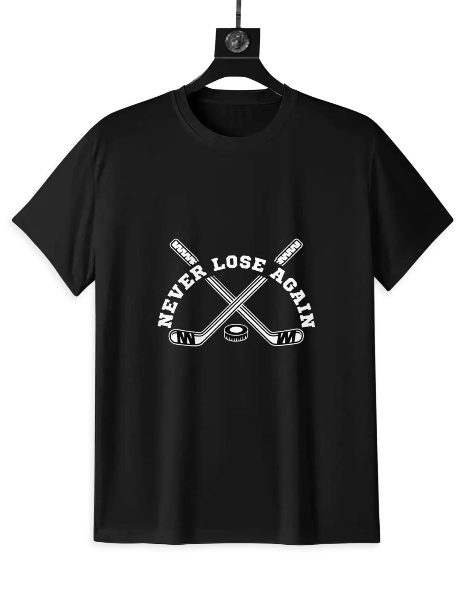 

Never Lose Again Humor Funny Shoresy Tv Ice Hockey Fan Sports Quotes Mens Tee