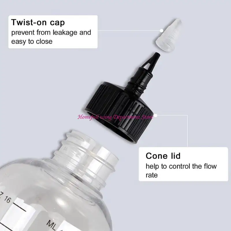 

Reusable Squeeze Bottle Clear Precise Measurement Hair Applicator Bottle 500ml