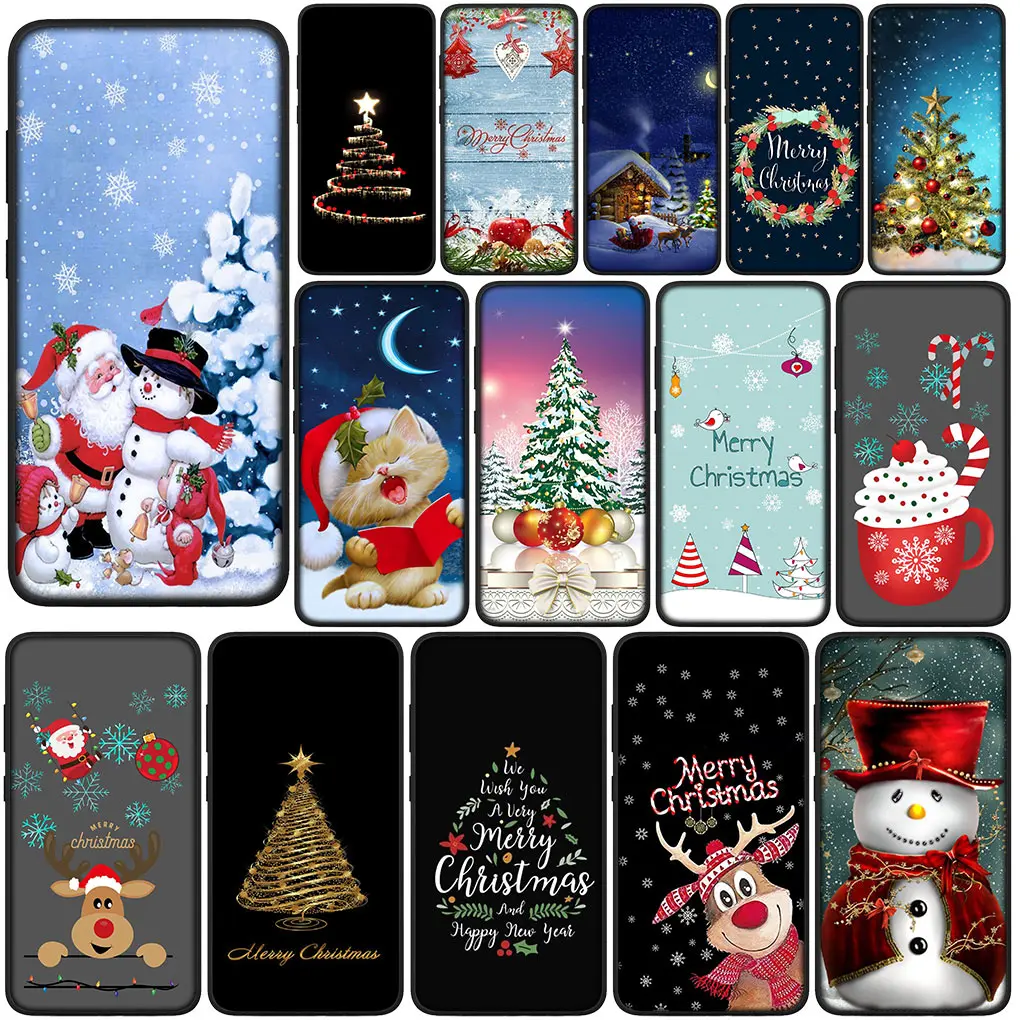 Soft Cover for Huawei Nova 3i 3 5t 2i 7 SE Mate 10 20 P20 P30 Pro 2 Lite Phone Case Merry Christmas Tree Deer Santa Claus Snow