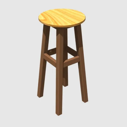 Arbre Stool 60 Cm Walnut Skeleton Wood