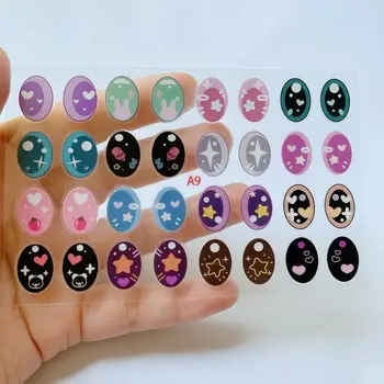 17公分DIY Labu扁平眼貼 16對 10*14毫米改良臉部化妝貼紙 V1v2 娃娃愛好者的精美禮物 8 最佳銷售 勞力士貼紙 - №2