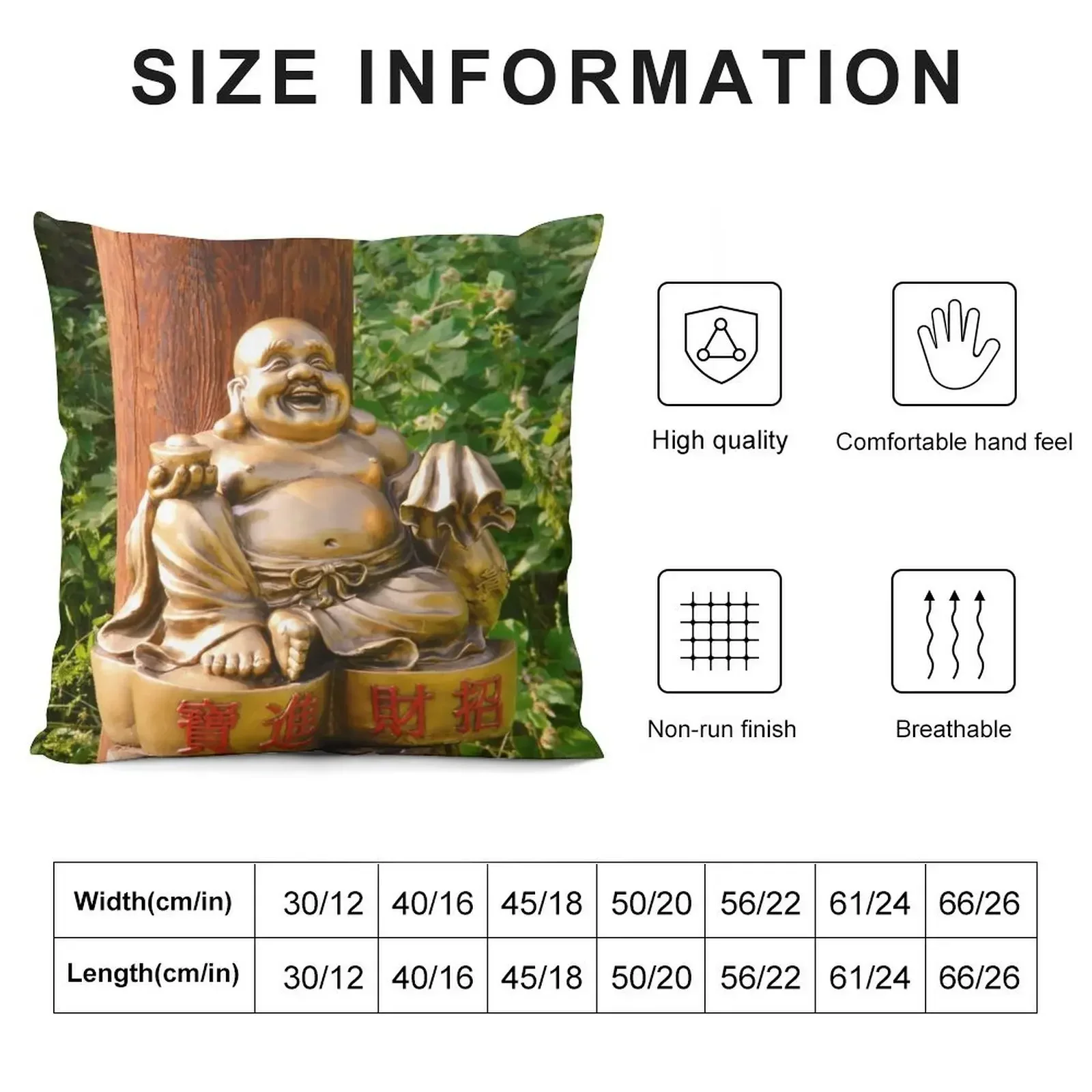 Laughing Golden Buddha Throw Pillow Luxury Pillow Cover ornamental pillows New year Cushions pillow