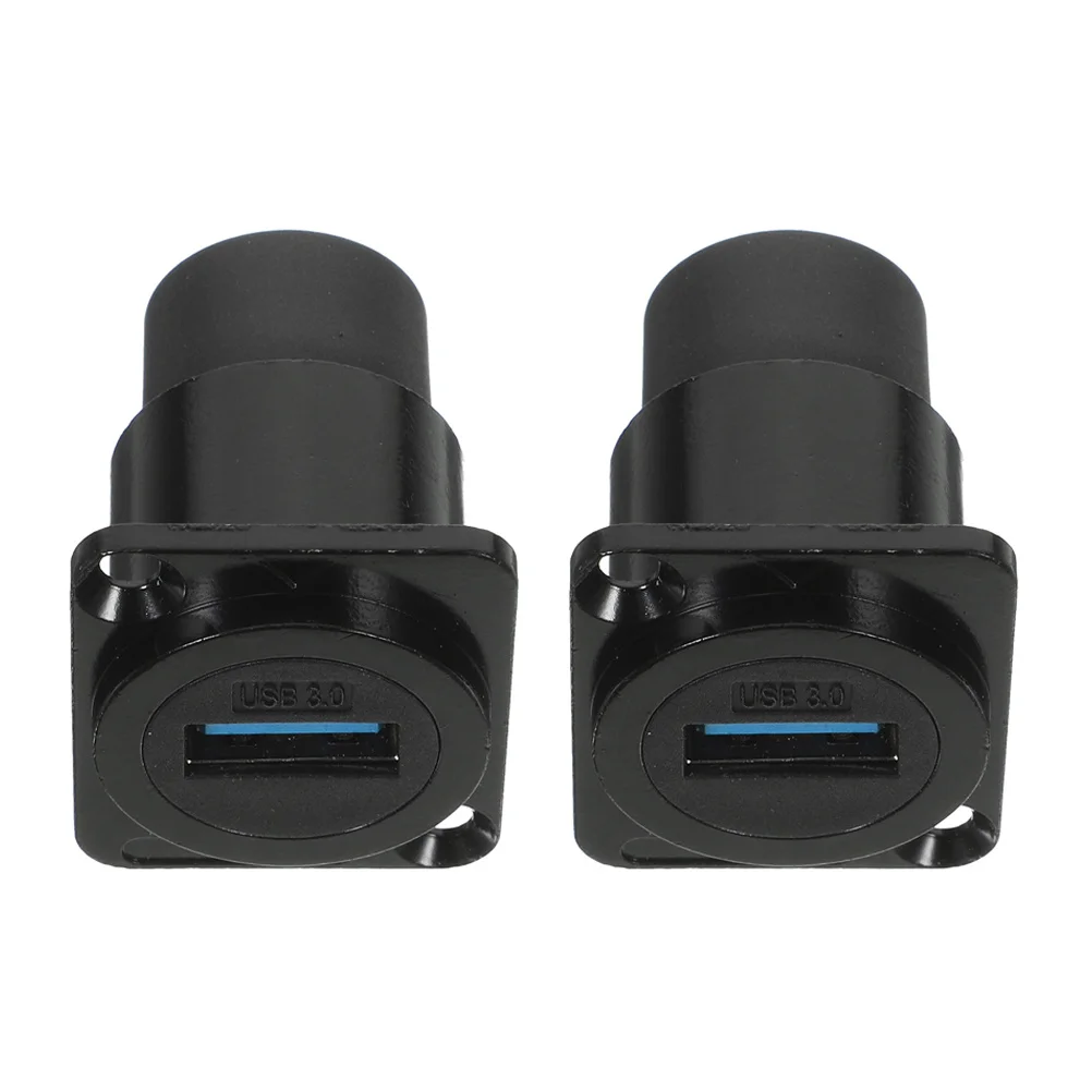 

2Pcs Straight Panel Mount Socket Dual Head D-Type Pass Through Connector High-Speed Data Transfer USB Bulkhead Connector