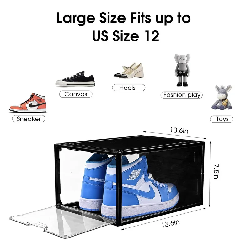 Sneakers Box Anti Oxidation Shoe Cabinet Hd Transparent Sports Shoe Storage Artifact Space Saving Organizer Home Clear Stackable