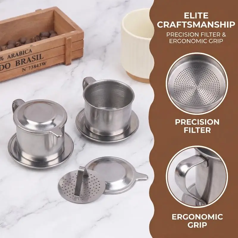 Coffee Filter Vietnamese Dripper Simple Infuse Cup Maker Portable for Office Home