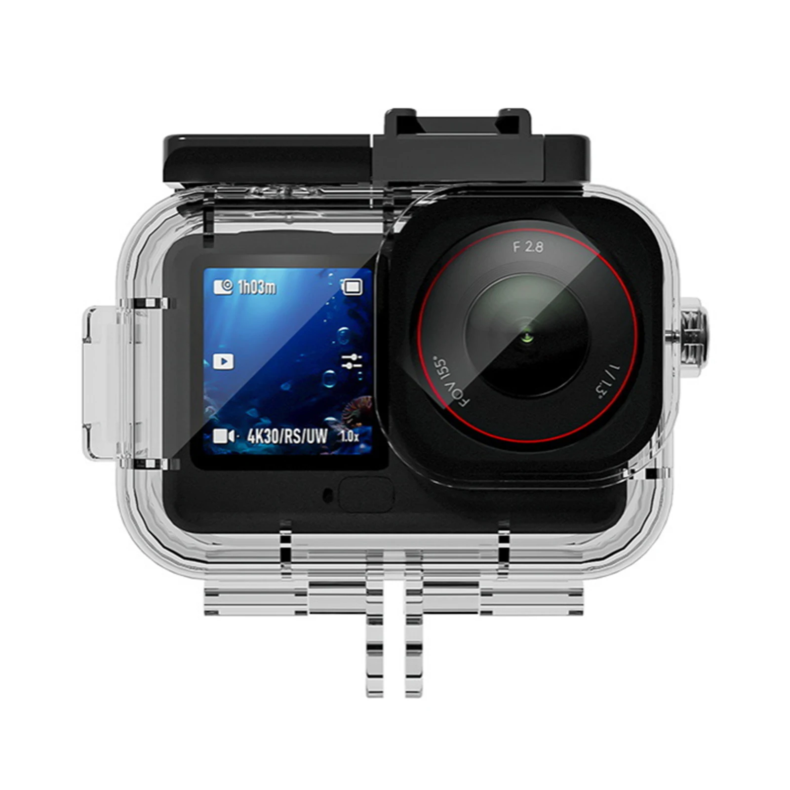 For  Osmo Action 6 Camera 60M Anti-Drop Protective Shell Wakeboarding Protective Cover Shell Underwater Housing Shell Cage
