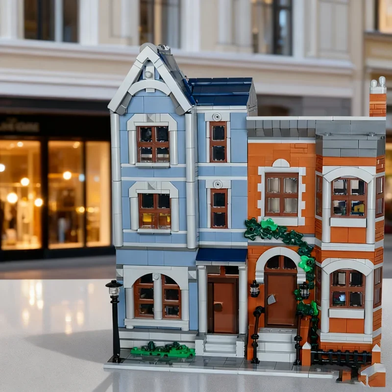 

2493pcs MOC Modern Brownstone Apartment Modular Streetscape Model Building Blocks Construction Festival Gifts Toy Brick