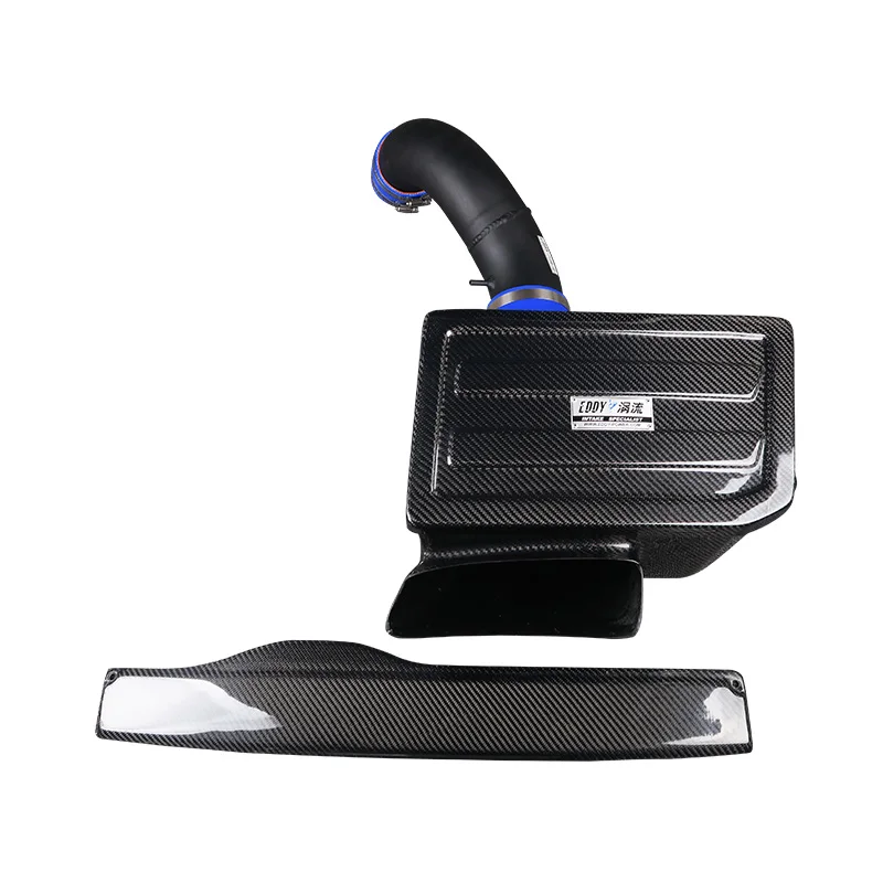 

EDDYSTAR Car Carbon Fiber Induction Air Intake Filter Kit Auto Cold Air Intake Filter Kit For 15-17 Audi S3 2.0T