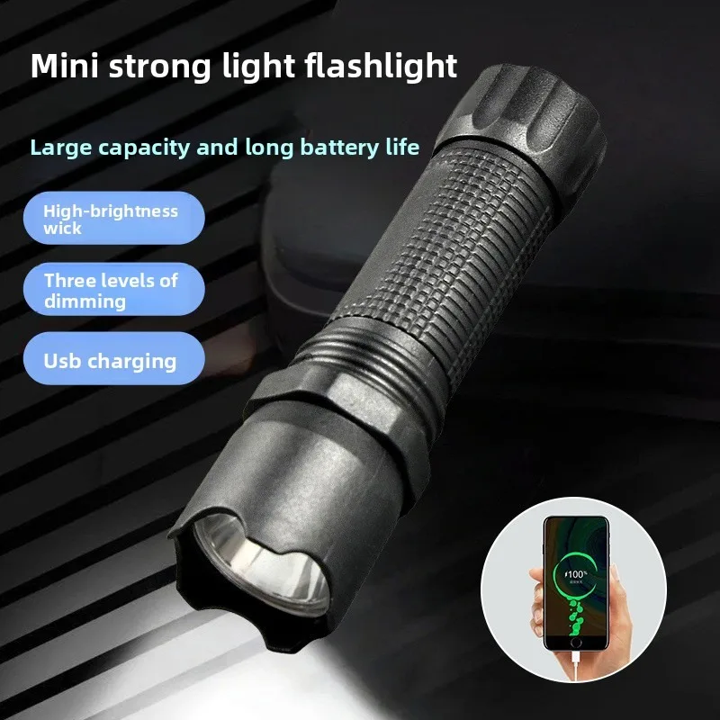 

Mini Portable Outdoor Flashlight - Super Bright, USB Rechargeable, Long-Lasting for Home, Camping & Emergency Use