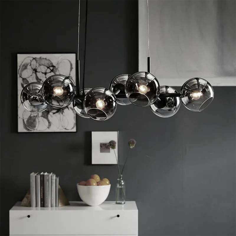 Nordic bubble chandelier Loft Creative Molecule designer chandelier Living Room Kitchen Bar kitchen island lighting