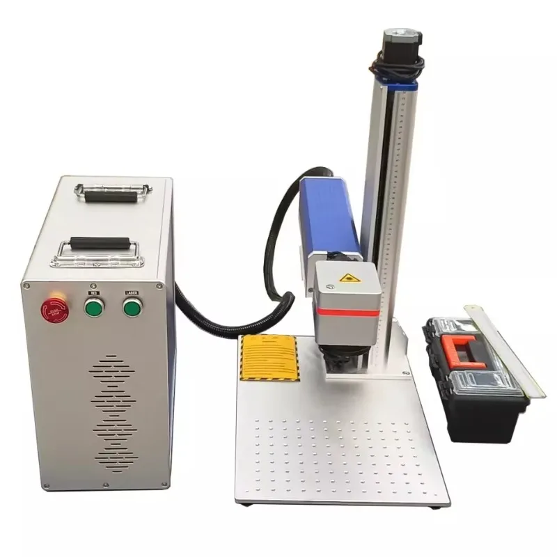 Split Marking Machine Supports PLT/DXF/AI/BMP/JPG/PNG Multi Formats Paired with Rotating Shaft 20/30/50w for Selection