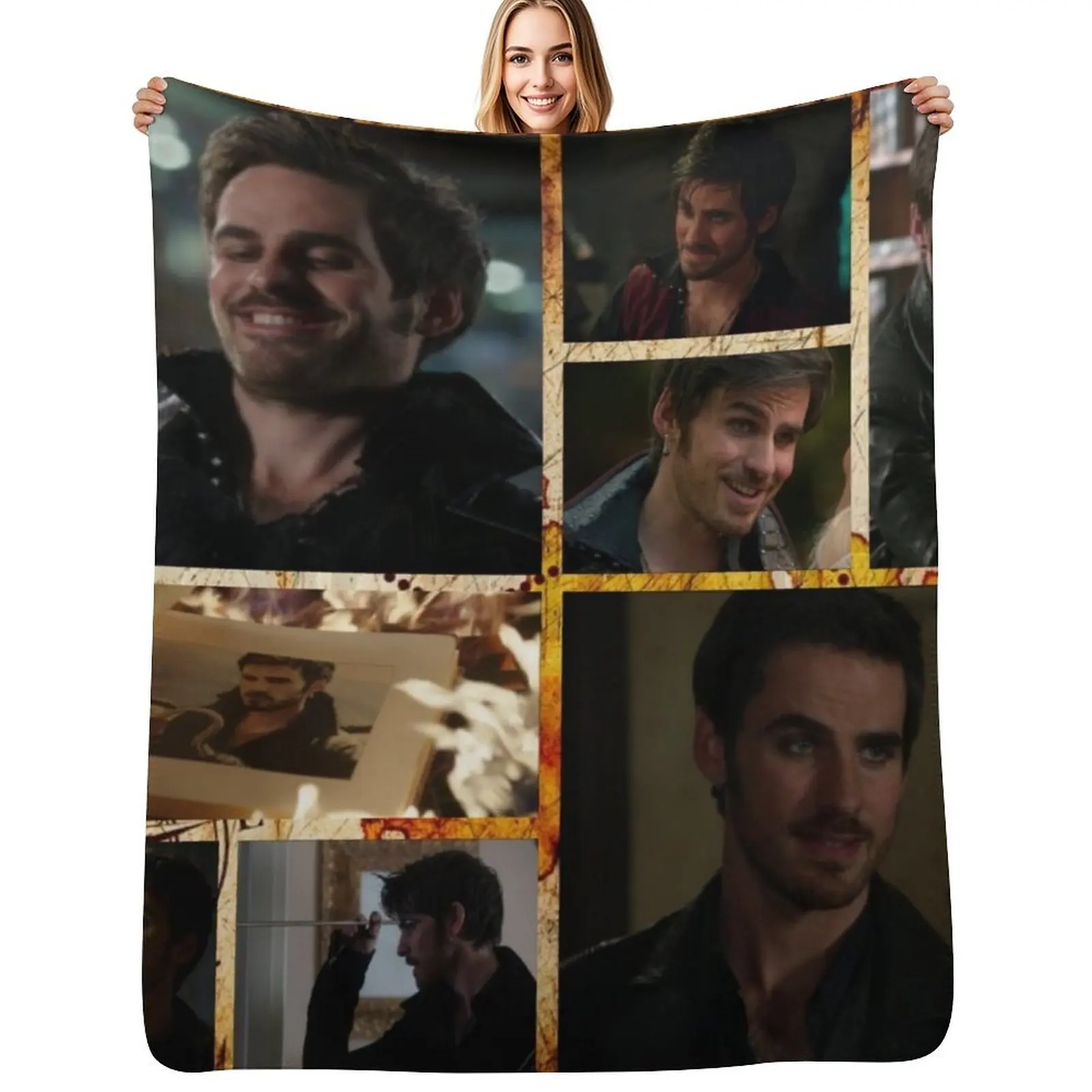 

Captain Killian {Hook} Jones Love 39 Throw Blanket anime Beach manga Thin Blankets
