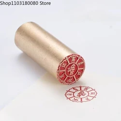 Om Mani Padme Hum Zhuan engraving seal Buddhism Copper Seal