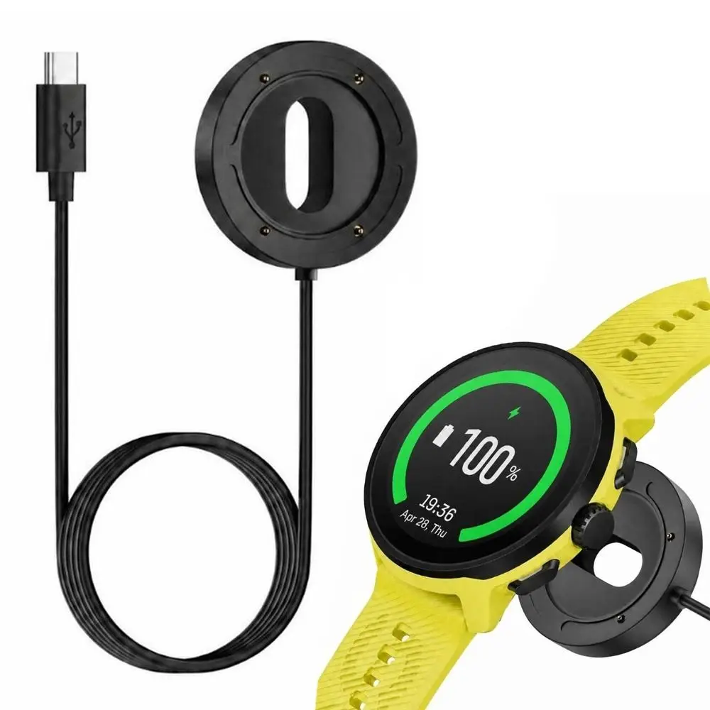 Compact Magnetic Charging Cable N52 Magnet Flexible Watch Charger Lightweight 4-Pin Charging Base for SUUNTO Run Home Office