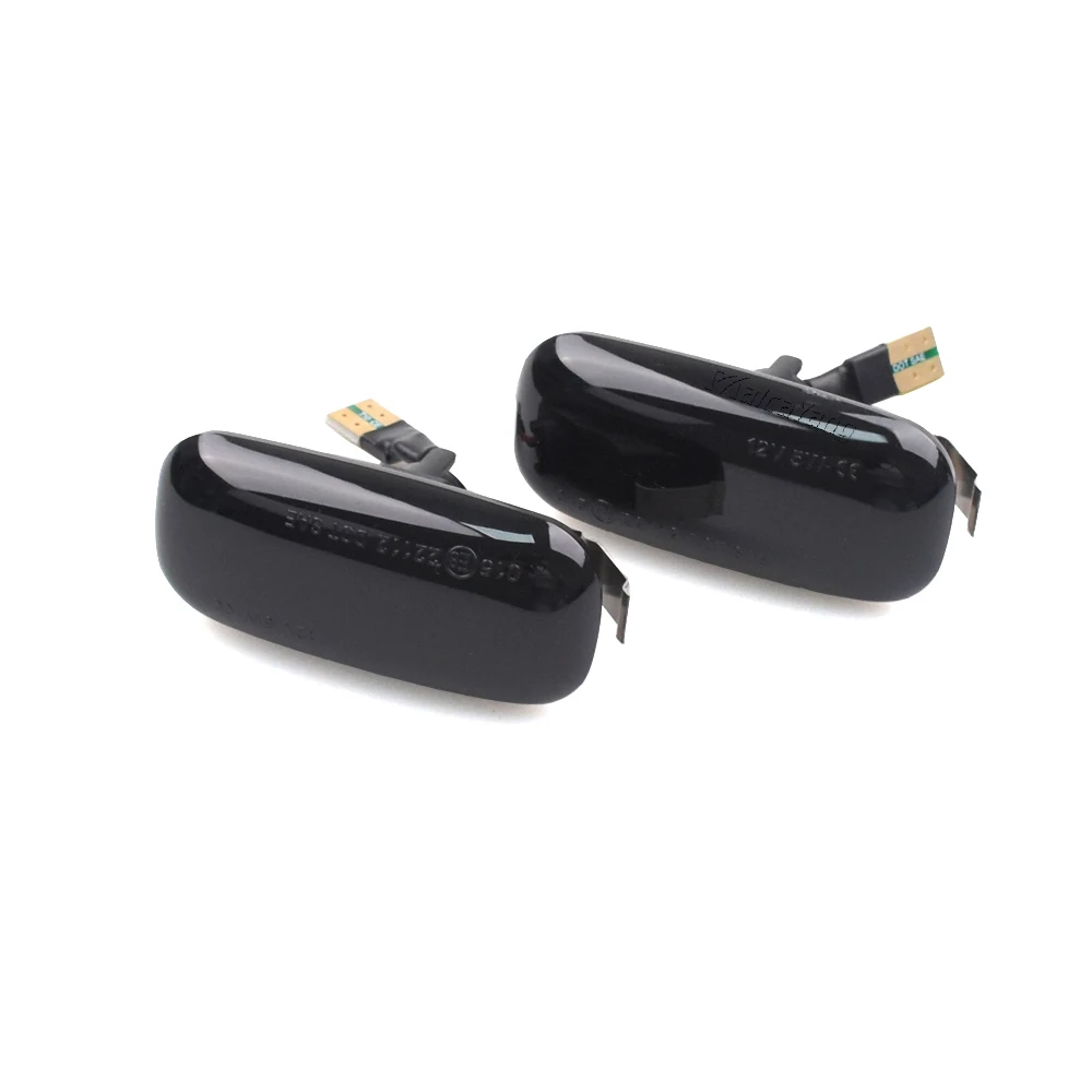 2 peças led dinâmico lado marcador luz de sinal volta luz pisca sequencial para audi a3 s3 8p a4 b6