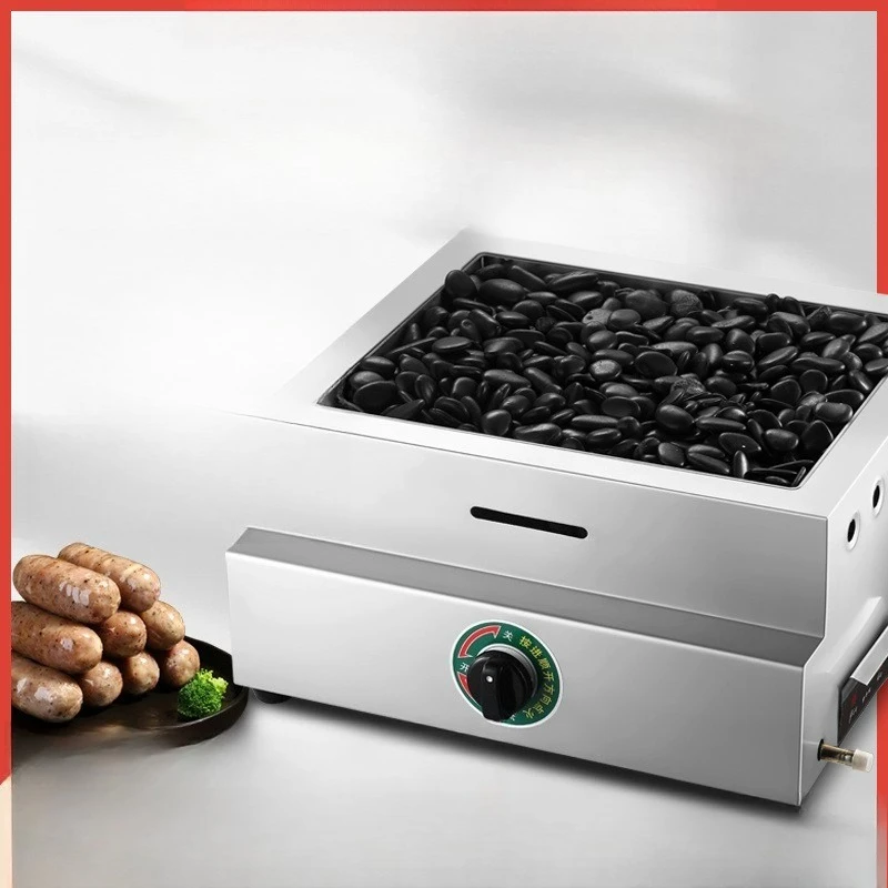 

Gas Small Volcanic Stone Sausage Grill Machine, Commercial Grill Sausage, Square