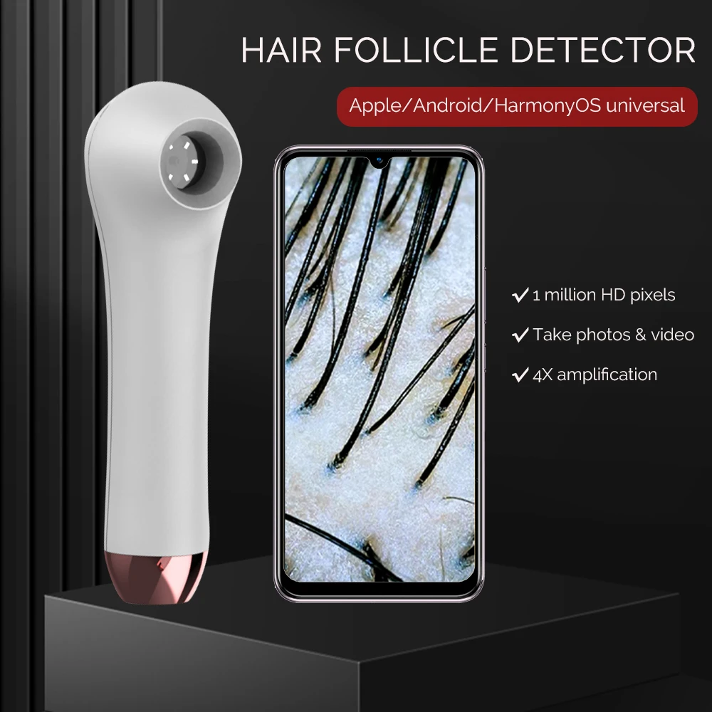 Multifunctionele Dermatoscoop Hoofdhuid Gezichtshuidanalysator Machine Huidvergrootglas Hoofdhuid Diagnostisch apparaat voor het testen van haarzakjes