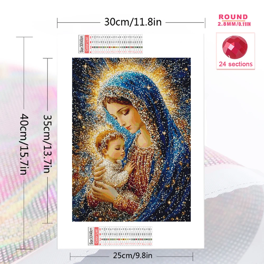 1PC frameless Diamond Embroid - Photo Mosaic Print recension och pris