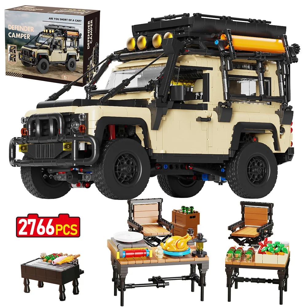 

MOC Technical Off-road Vehicle Camping Truck Building Blocks Outdoor travel picnic Car Vehicles Bricks Model Toys for Kids Gifts