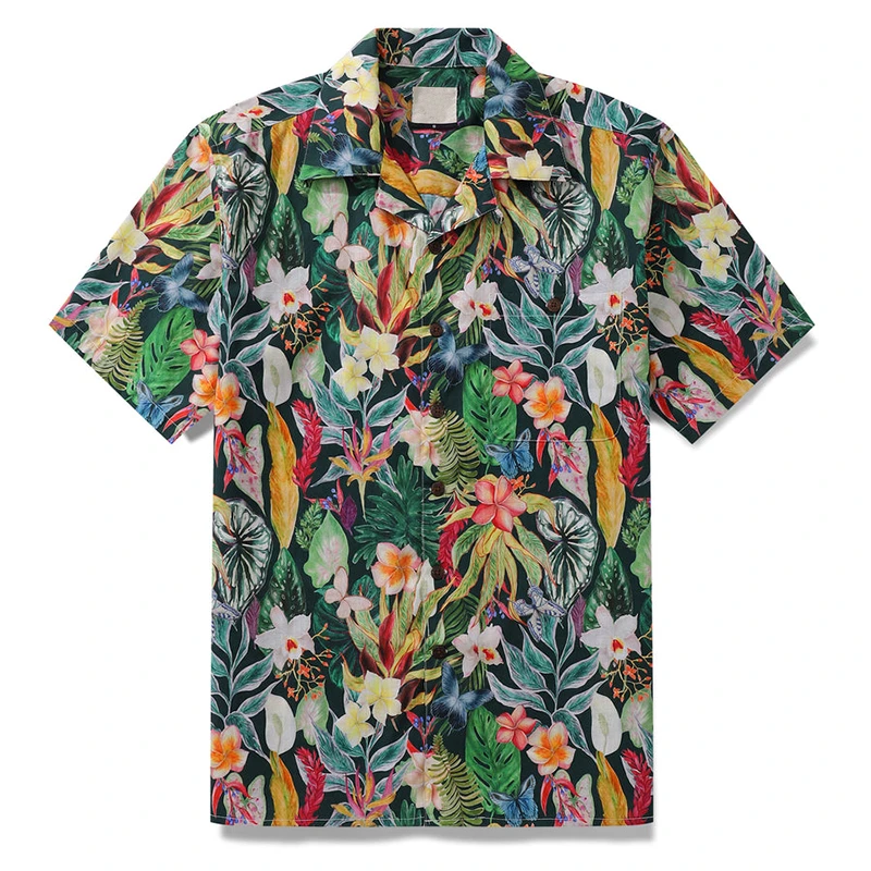 Camiseta Floral Harajuku Masculina, Camiseta Manga Curta, Tops de Praia, Estampado Flores 3D, Rua Hip Hop, Havaí, Moda Mais Nova, 4XL