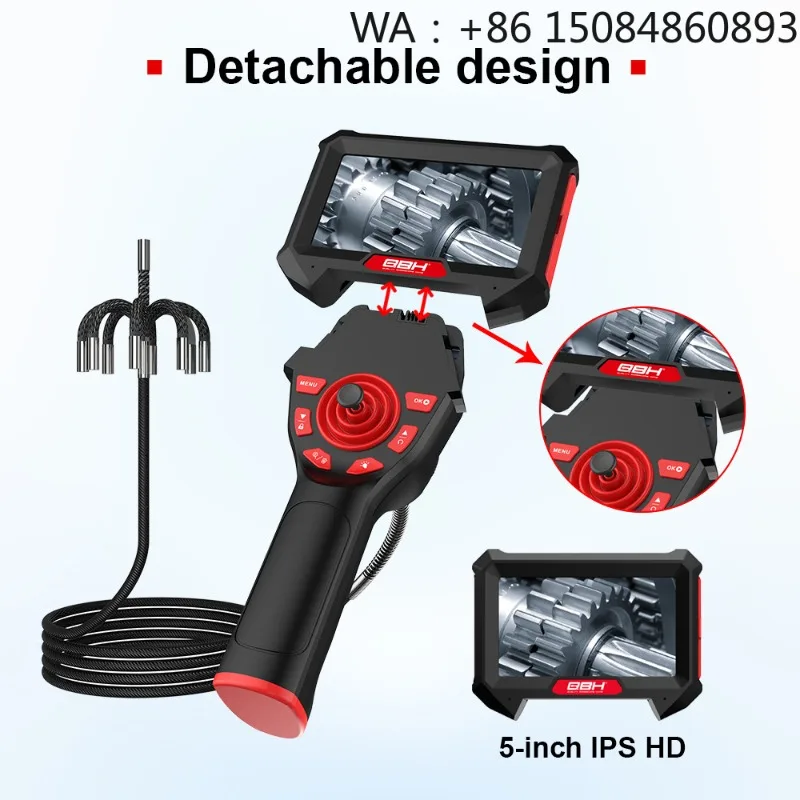 

Four-Way Articulating Borescope Camera Flexible Probe with Fill Light for Automotive Engine Mechanical Pipeline Inspection