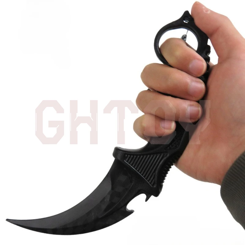 

23cm/9.06in CS Game Peripheral Models Karambit Plastic Claw Knives Toys Weapons Props Collectible Ornaments Models Uncut Blades