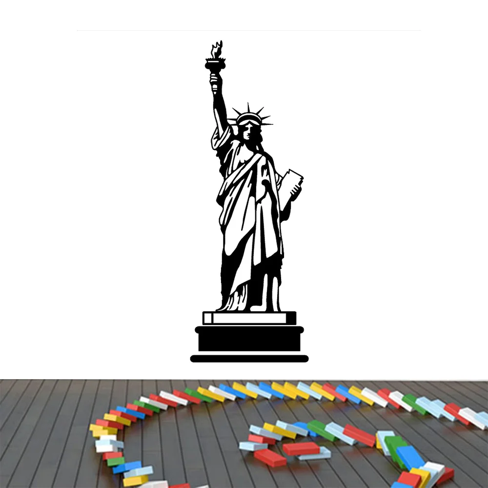 POOMOO Wall Decals STATUE OF LIBERTY USA AMERICA Vinyl Wall Art Sticker Decal Vinyl Art Home Decoration DIY 3 Sizes