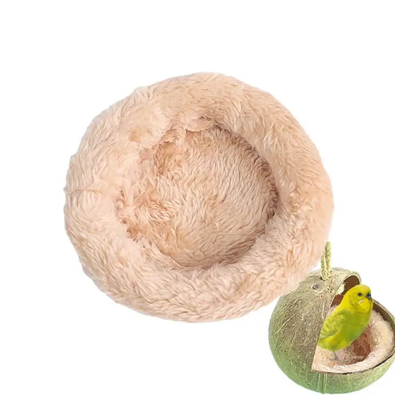 Bird Cotton Nest Coconut Shell Parrot Warm Nest Mat Bird Sleeping Tool with Thickened Edge for Pets Bird Budgie Parakeet