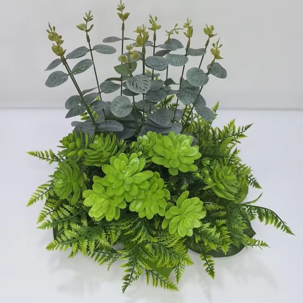 ديكور المنزل نباتات عصارية صناعية نباتات بوعاء عشب نباتي لمحاكاة شرائح سميكة من الشفرة