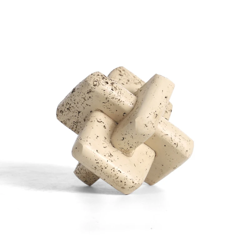 Creative Stone Pattern Ring Buckle Sculpture Desk Decoration Resin Crafts Shackle Ornaments Room Aesthetics Decor Modern Artwork