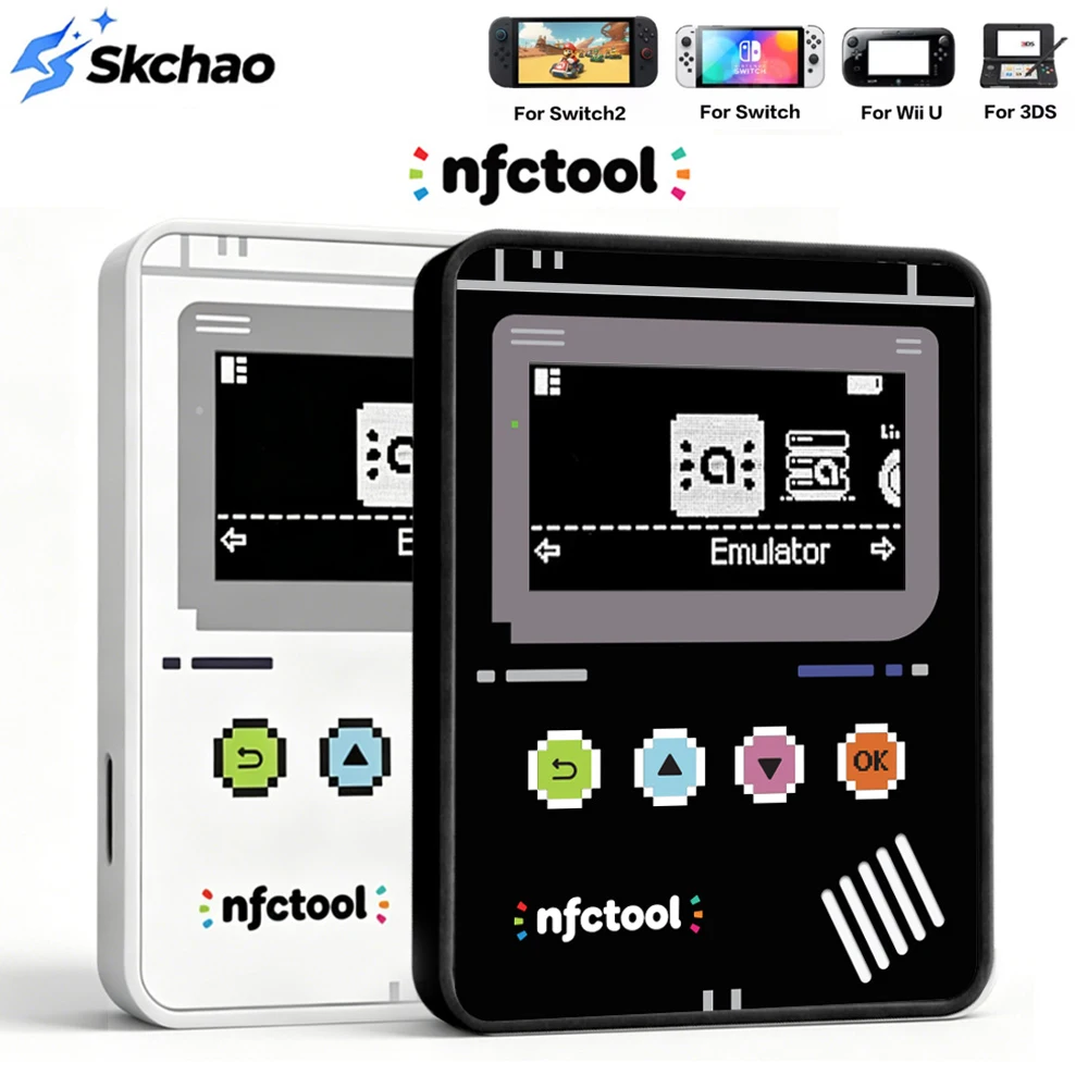 For Amiibo iNFC Smart Emulator OLED HD Display IC/NTAG215 Tag Reader Writer NFCTool For Switch/Switch2/3DS/Wii U Game Accessory