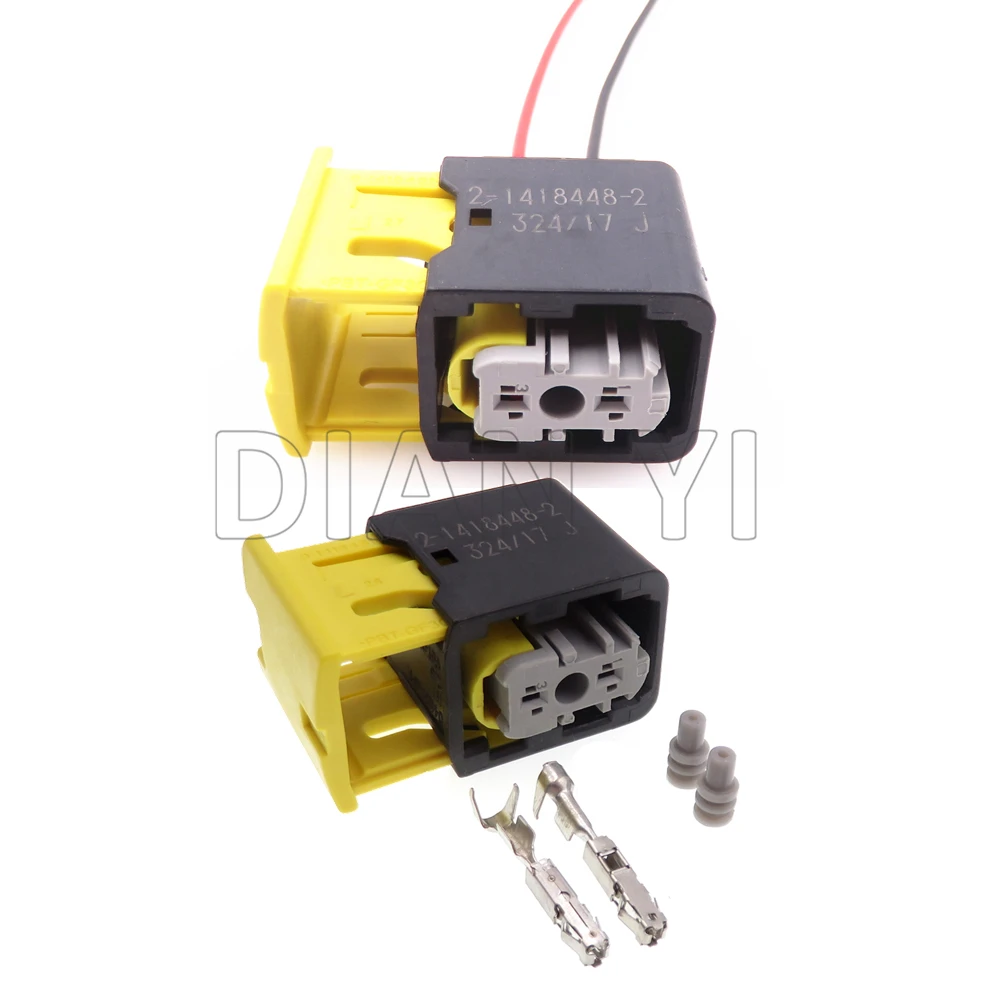 

1 Set 2 Way Starter Car Plastic Housing Sealed Connector 2-1418448-2 Auto Urea Pump Sensor Electric Wiring Cable Sockets