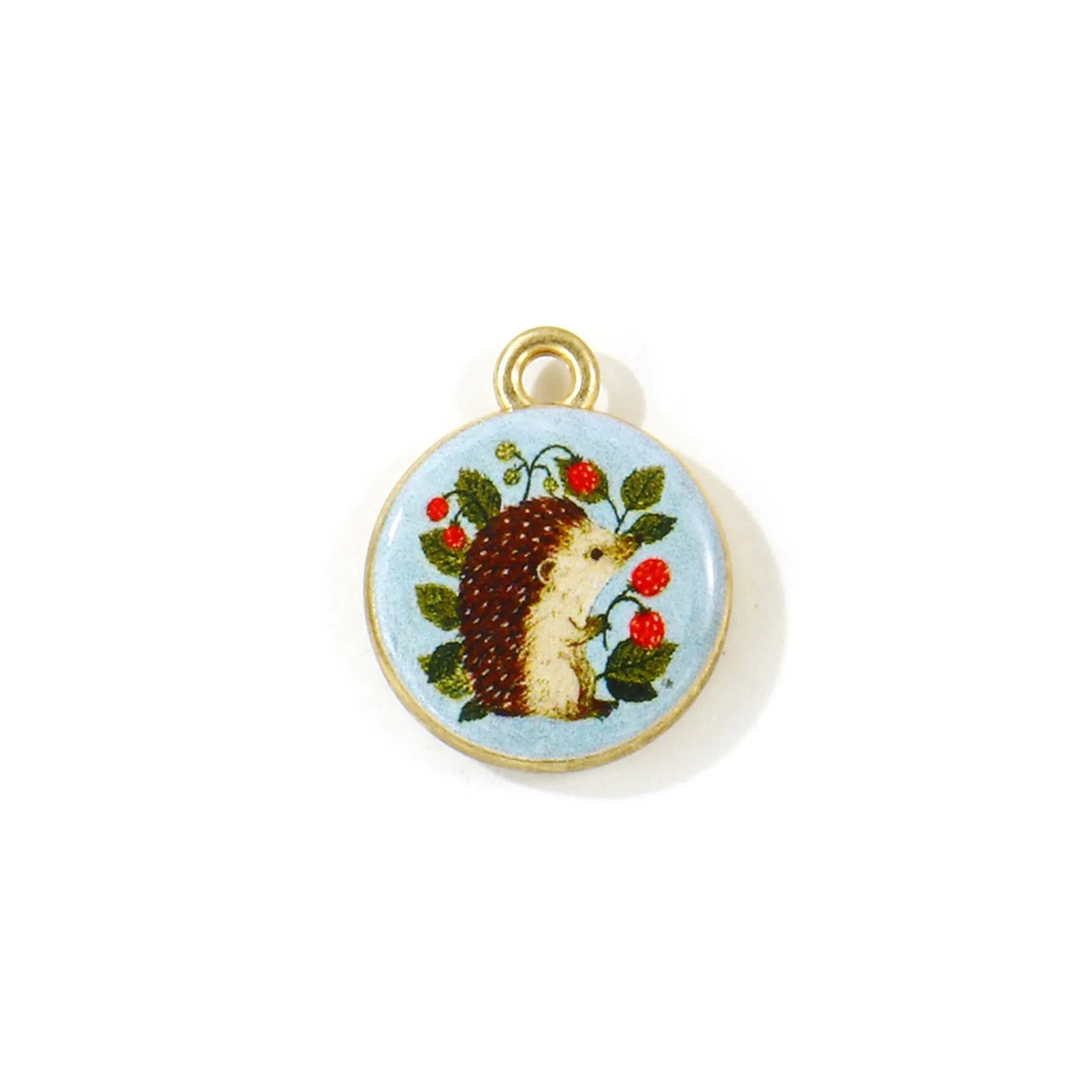 5 Stück mehrfarbige, doppelseitig bedruckte Anhänger aus Zinklegierung in Form von Schmetterlingen und Pilzen für Frauen, DIY-Halsketten-Schmuck-Geschenkzubehör – Detail 3