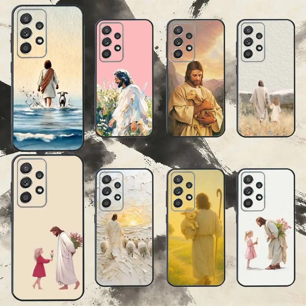 

Faith Christian Religious Jesus Phone Case For Samsung S25,S24,S21,S22,S23,S30,Ultra,S20,Plus,Fe,Note,10,9,5G Black Cover