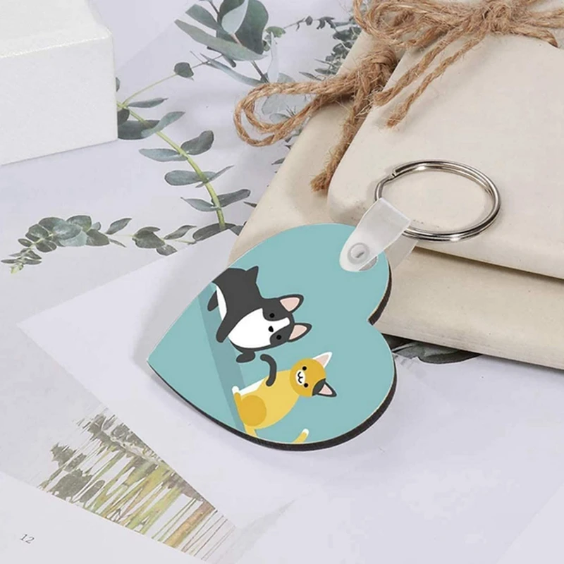 Брелок для ключей с рисунком в виде сердца, 35 шт.