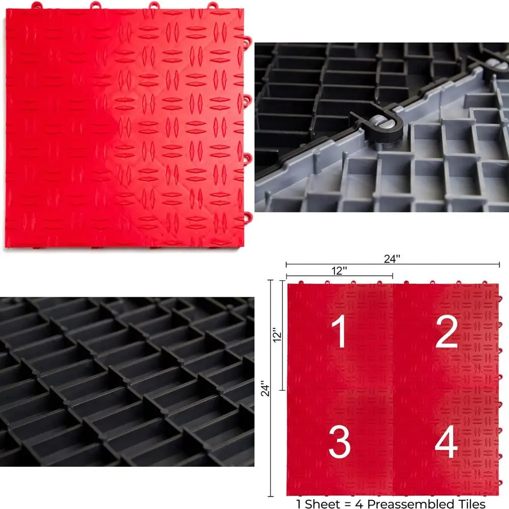 بلاط أرضية جراج كوبوليمر متشابك عالي التحمل وغير قابل للانزلاق لتركيب متين وسهل #1