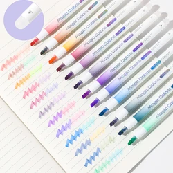 12 Colors Erasable Color Changing Pens, Erasable Pens, Chisel Tip Highlighter, Erasable Highlighter, Student Drawing, Notes, Mar