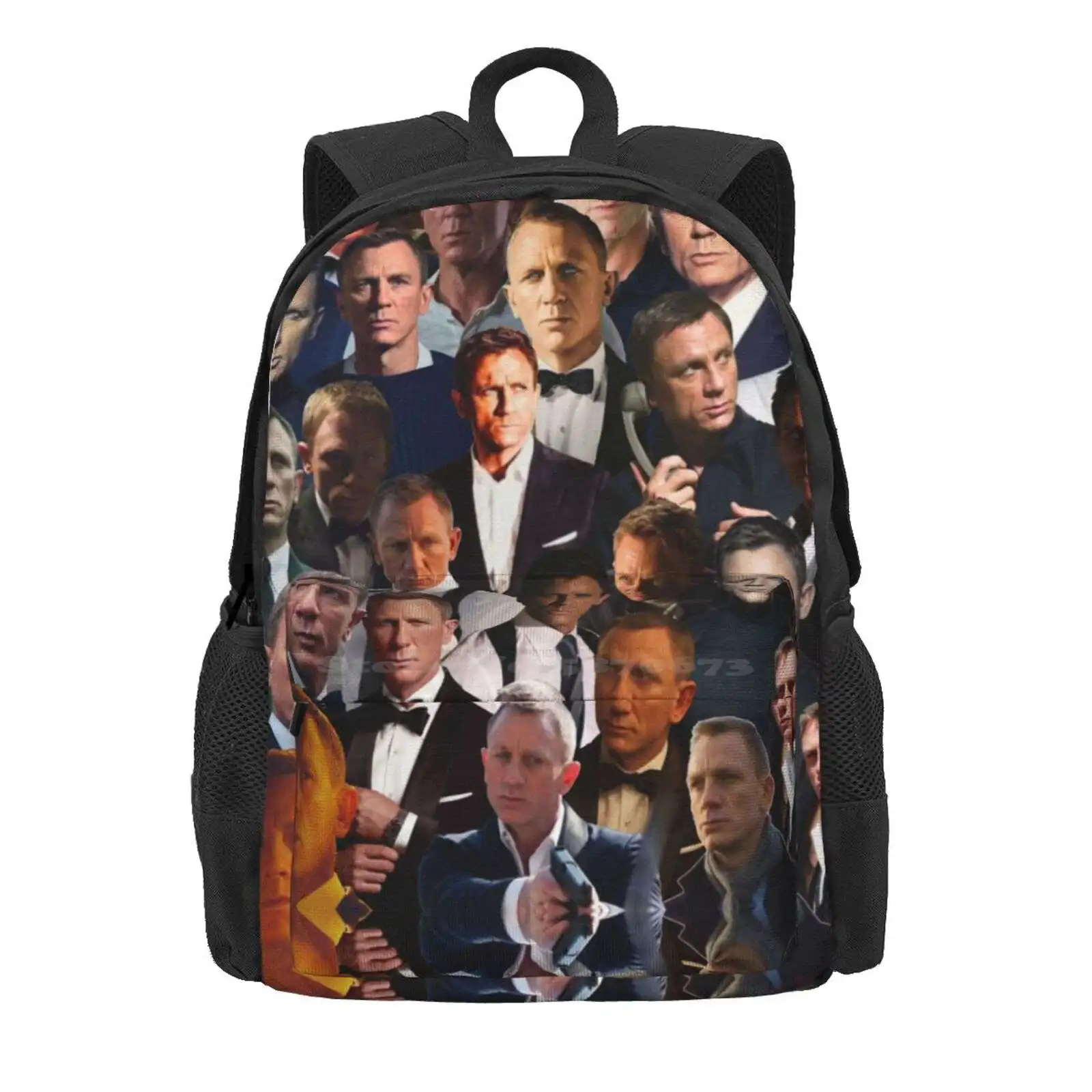 Daniel Craig Photo Collage Hot Sale Schoolbag Backpack Fashion Bags Daniel Craig Photo Collage Collages Custom Order