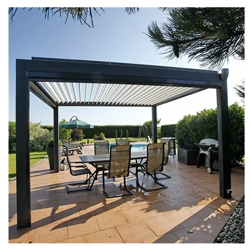 Steel Pergola With Led Light Roof System Arches Pergola Aluminum Outdoor Menual Designs Pergola And Gazebo Outdoor